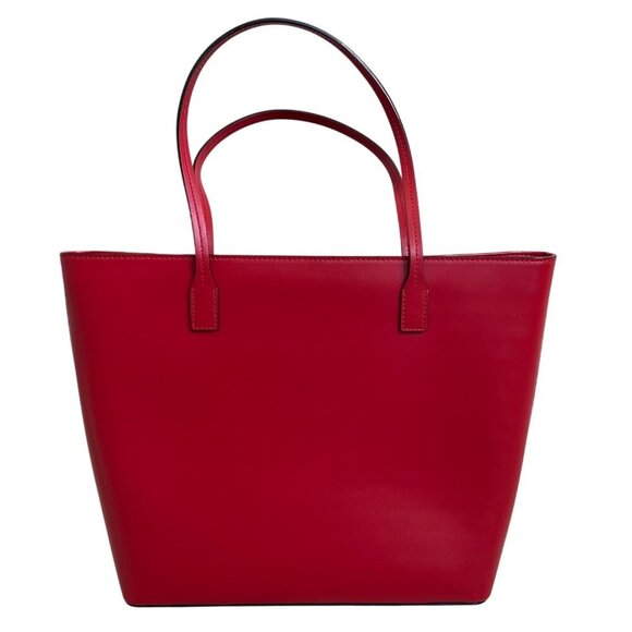 Kate Spade New York Red Leather Tote Bag BNWOT Structured Work Tote - Picture 5 of 16